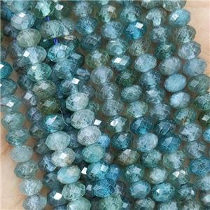 Blue Apatite Beads Faceted Rondelle, approx 5.6-6mm