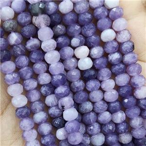 Natural Lepidolite Beads Purple Faceted Rondelle, approx 5.6-6mm