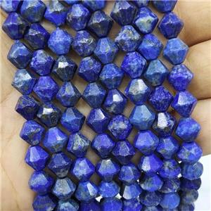 Natural Lapis Lazuli Beads Blue Bicone, approx 8mm