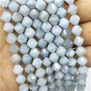 Natural Aquamarine Beads Blue Bicone, approx 8mm