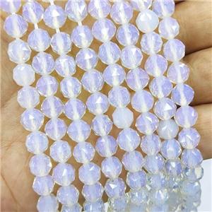 Natural White Opalite Beads Round Cut, approx 8mm