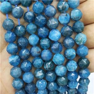 Natural Blue Apatite Beads Cut Round, approx 10mm