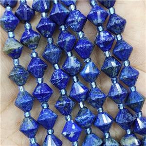 Natural Lapis Lazuli Beads Bicone, approx 8mm