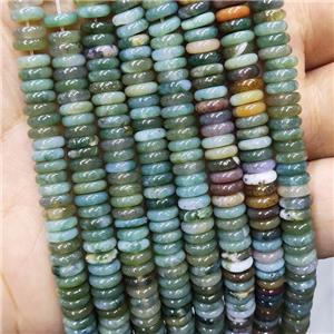 Natural Indian Agate Heishi Beads, approx 2x6mm