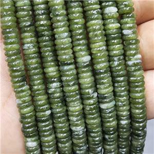 Natural Taiwan Chrysoprase Beads Heishi Green, approx 2x6mm