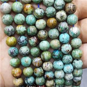 Natural Turquoise Beads Smooth Round Green, approx 8mm dia