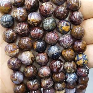Natural Pietersite Jasper Beads Smooth Round, approx 10mm dia