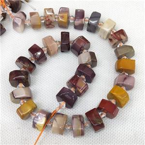 Mookaite Heishi Beads Cut Multicolor, approx 14-18mm