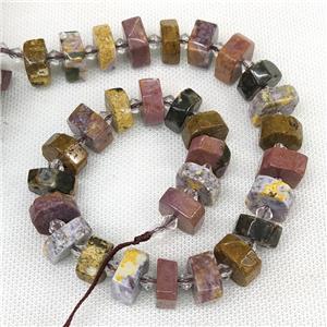 Natural Ocean Agate Heishi Beads Cut Multicolor, approx 14-18mm
