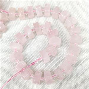 Rose Quartz Heishi Beads Cut Pink, approx 14-18mm