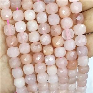 Natural Pink Aventurine Beads Faceted Cube, approx 9-10mm