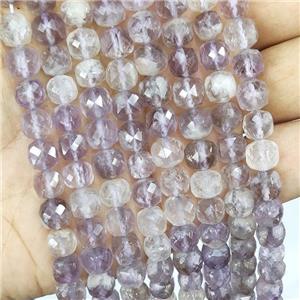 Natural Amethyst Beads Lt.purple Faceted Cube, approx 7-8mm