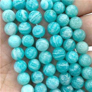 Natural Green Amazonite Beads Smooth Round, approx 8mm dia