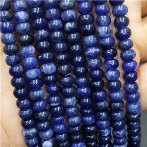 Blue Sodalite Beads Smooth Rondelle, approx 4x6mm