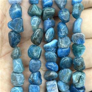 Natural Blue Apatite Chip Beads Freeform, approx 6-9mm