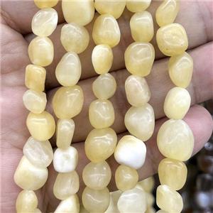 Yellow Jade Chip Beads Freeform, approx 6-9mm