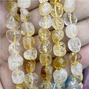 Natural Citrine Chip Beads Yellow Freeform, approx 6-9mm