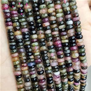 Natural Tourmaline Beads Rondelle Multicolor, approx 5.5mm
