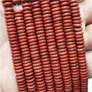Natural Red Jasper Heishi Beads, approx 6mm
