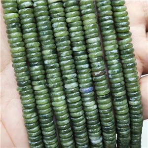 Natural Green Taiwan Chrysoprase Heishi Beads, approx 6mm
