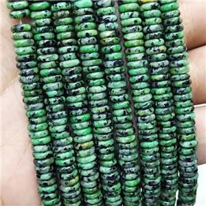 Natural Zoisite Heishi Beads Green, approx 6mm