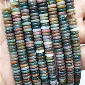 Natural Indian Agate Heishi Beads Multicolor, approx 6mm