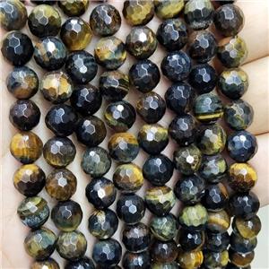 Dream Tiger Eye Stone Beads Faceted Round, approx 10mm dia