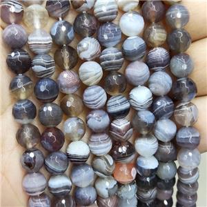Natural Botswana Agate Beads Faceted Round, approx 10mm dia