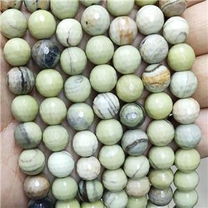 Australian Butter Jasper Beads Olive Faceted Round, approx 10mm dia