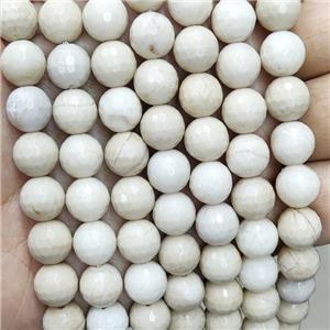 White River Jasper Beads Faceted Round, approx 6mm dia