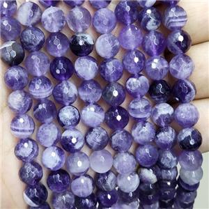 Natural Dogtooth Amethyst Beads Faceted Round, approx 4mm dia