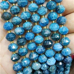 Natural Apatite Beads Blue Cut Rondelle, approx 9-10mm