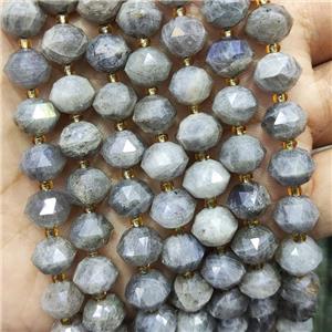 Natural Labradorite Beads Cut Rondelle, approx 9-10mm
