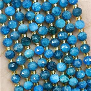 Natural Blue Apatite Beads Cut Rondelle, approx 5-6mm