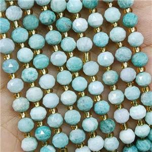 Natural Green Amazonite Beads Cut Rondelle, approx 5-6mm