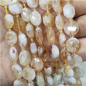 Natural Citrine Beads Yellow Faceted Circle, approx 12mm