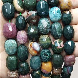 Natural Ocean Agate Nugget Beads Freeform Faceted Multicolor, approx 12-18mm