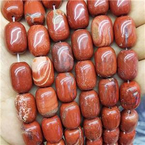 Natural Red Jasper Barrel Beads, approx 13-18mm