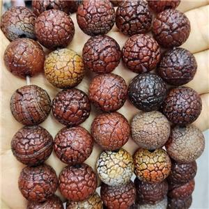 Crackle Agate Beads Snakeskin Round Red, approx 18-19mm
