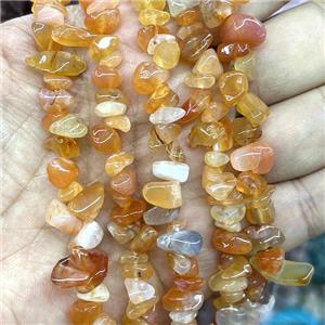 Natural Carnelian Agate Beads Chips Freeform, approx 5-8mm, 32inch length