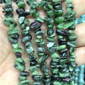 Ruby Zoisite Chips Beads Freeform, approx 5-8mm, 32inch length