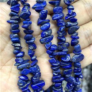 Natural Lapis Lazuli Chip Beads Blue Freeform, approx 5-8mm, 32inch length