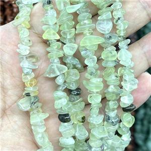 Natural Green Prehnite Chips Beads Freeform, approx 5-8mm, 32inch length
