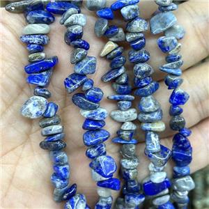 Natural Blue Lapis Lazuli Chips Beads Freeform, approx 5-8mm, 32inch length