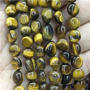 Natural Tiger Eye Stone Beads Chips Yellow Freeform, approx 8-10mm