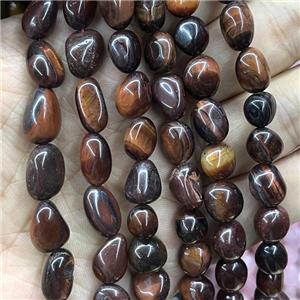 Red Tiger Eye Stone Chips Beads Freeform, approx 8-10mm