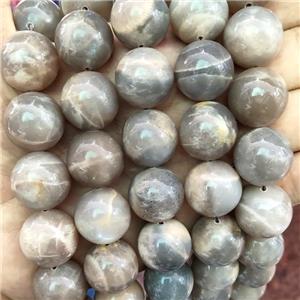Natural Gray Moonstone Beads Smooth Round, approx 18mm