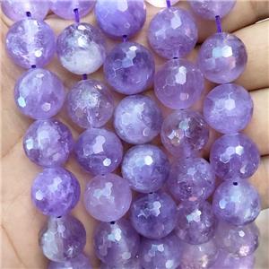 Natural Purple Amethyst Beads Faceted Round, approx 16mm