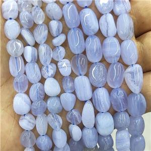 Natural Blue Lace Agate Chip Beads Freeform Polished, approx 10-14mm