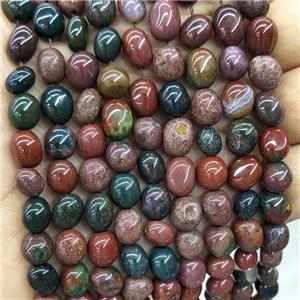 Natural Bloodstone Chip Beads Multicolor Freeform, approx 6-9mm